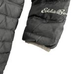 Eddie Bauer  Down Parka Travex Jacket Black Hooded Long Coat 700 Fill Medium Photo 2