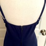 Jun & Ivy | Navy spaghetti strap sundress with embellishments at the waist. Photo 5