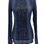 BCBGMAXAZRIA Snakeskin Long Sleeve Shirt Photo 0
