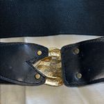 Elegant Vintage Black and Gold Women's stretchy elastic Belt Photo 6