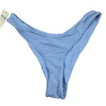 Aerie  Cheeky Bikini Bottoms Swimsuit Blue Textured Zigzag Size XS NWT Photo 2