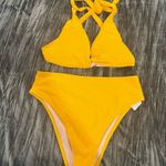 Shade & Shore Vibrant Yellow Bikini Set Top 36B Bottoms S by shade shore  Photo 0