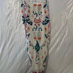 ZARA Cream Floral Pareo Linen Blend Midi Skirt Size Small Photo 3