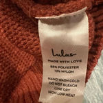 Lulus Rust Red Mock Neck Knit Sweater Small Photo 3