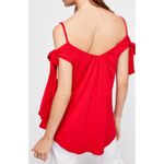 Free People Believe Me Cold-Shoulder Cut-Out V-Neck Sleeveless Tank Blouse Tunic Photo 3