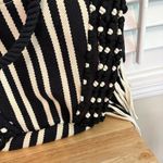 Black & Cream Woven Tassel‎ Bag Photo 3