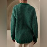 Banana Republic  Andi Oversized Green Sweater Italian Yarn Alpaca Nylon Photo 3