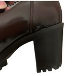 ZARA TRAFALUC Solid Burgundy Patent Leather T-Strap Women's Ankle Boots Size 40 Photo 7