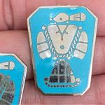 Indian Lore Genuine Copper Porcelain Enamel Inlaid Thunderbird Clip On Earrings Blue Photo 3