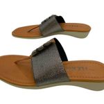 The FLEXX Rain Maker Thong Sandal Silver Elastic/Vaccheta US Women's 7.5M Size 7.5 Photo 4