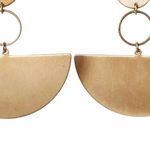 EXPRESS Half Moon Drop Stud Brushed Gold Statement Earring Photo 1