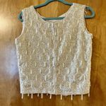 Kenzar Hong Kong Flapper Sleeveless Top Sequins Vintage Beaded Tassels Size 36 Photo 9