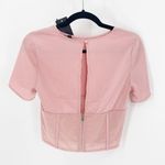 Shinestar pink cropped bendable boning sheer feminine club coquette fairy size s Photo 5