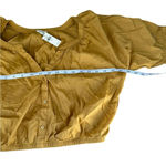 Aerie  Flowy Crop Top- Medium brown button summer spring vacation Photo 3