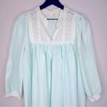 Christian Dior Vintage Blue Nightgown Lingerie Lace Trim Size M Photo 2