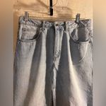 Denim Jean Blue Maxi Skirt by Hunter&Brown high front split frayed summer casual Size M Photo 3