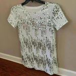 SheIn Sequin Tee Shirt Mini Dress Versatile Size Small Shift Dress Party MINT Photo 7
