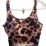 Pink and brown animal print corset tank top size medium Photo 2