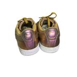 Puma  Womens basket classic 9.5 Holographic Pink & Gold Sneakers  gold Laces Photo 9