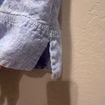 Coldwater Creek  Blue Sleeveless Button Up Collared Blouse 100% Linen Size 1X Photo 5