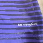 New Balance Lightning Dry Blue and Black Striped Tank Photo 4