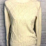 Mossimo Supply Co Mossimo Cream Sparkly Cable knit Sweater - S Photo 0
