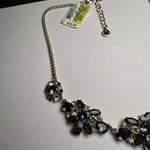 Charter Club Purple & Blue Rhinestone Gold Tone Necklace Adjustable Length $34 Photo 5