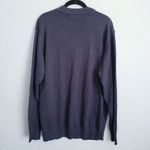 Oscar de la Renta  Dark Gray Buttondown Cotton Sweater Photo 5