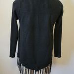 Estrna Jane black fringed sweater size medium Photo 4