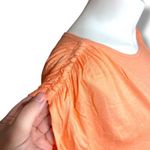 Stigma Womens T Shirt Blouse Top Boat Neck Short Sleeve Studded Accent Orange Size L Photo 2