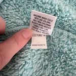 Croft & Barrow Iced Turquoise Blue Fuzzy Fleece Button Up Vest M Photo 8