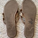 MIA  Gold Strappy Flip Flop Sandals Photo 2