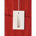 Missguided  Red Square Neck Extreme‎ Ribbed Long Sleeve Bodysuit Womens 4 NEW NWT Photo 3