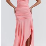 House Of CB  / Ivana Apricot Gathered Asymmetric Dress / small Photo 2