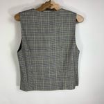 Vintage Glen Plaid Check Full Vest Fitted Sz 8 Medium Black Photo 5