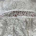 Lilly Pulitzer Brett Strapless Mini Dress Womens Medium White Floral Lace Pocket Photo 8