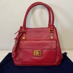Brooks Brothers  Red Pebbled Leather Shoulder Purse Photo 0