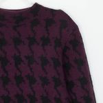 EXPRESS NWT Womens Purple Houndstooth Knit Balloon Sleeve Sweater Dress Size L Photo 1