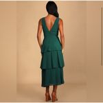 Lulus Celebration Time Emerald Green Sleeveless Tiered Midi Dress Size XS Photo 1