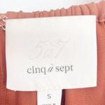 Cinq à Sept Cinq a Sept Lotus Halter Neck Peplum Silk Top Sleeveless Blush Pink Women's S Photo 5