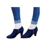 Journee Collection new  ᪥ Sanzi Zipper Ankle Booties ᪥ Navy Vegan Suede ᪥ 8.5M Photo 14