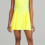 Lululemon court crush dress size 10 electric lemon yellow Photo 0