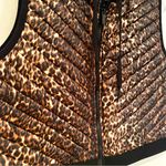 Calvin Klein Performance Cropped Animal Print Vest Women's XL Black Quilted Photo 4