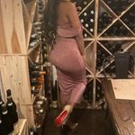 Pretty Little Thing Dress 4 NWT Rose Glitter One Shoulder Maxi Event Party Bday Photo 3