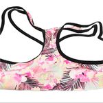 PINK - Victoria's Secret Victorias‎ Secret Pink Yoga Tropical Floral Print Padded Racerback Sports Bra Photo 3