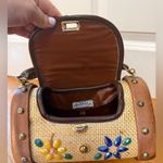 MAHLER Vintage Tropical Vacation Raffia Straw Floral Tiki Pinup 1960s Tan Photo 7