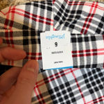 J McLaughlin Yara Pant Winthrop Plaid Cream Black Red White Size 6 Photo 7