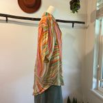 frankie's bikinis  Fifi Sustainable Disco Yellow Print Button Front Shirt Size S Photo 6