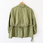 CINQ À SEPT Emeline Ruched Sleeve Jacket in Olive Green Photo 8