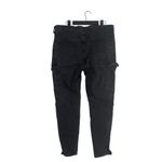 ZARA  Cargo Utility Tapered Zip Leg High Rise Stretch Cotton Jeans 36 Black #3239 Photo 4